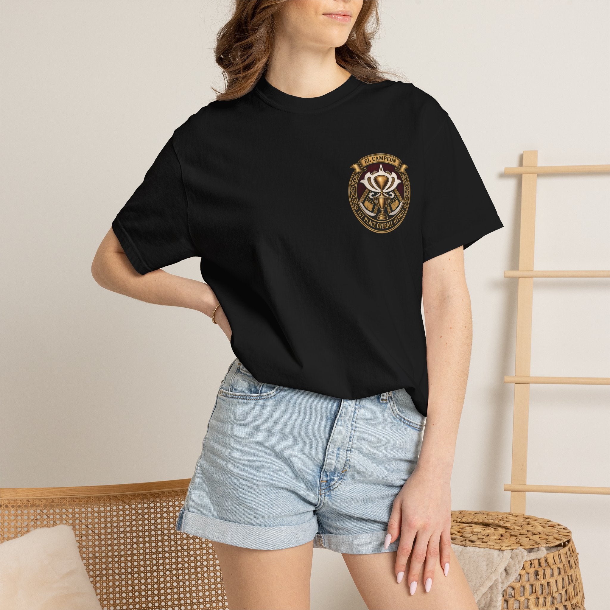 El Campeon Trophy Design T-shirt | Vintage Trophy Emblem, Crest Tee