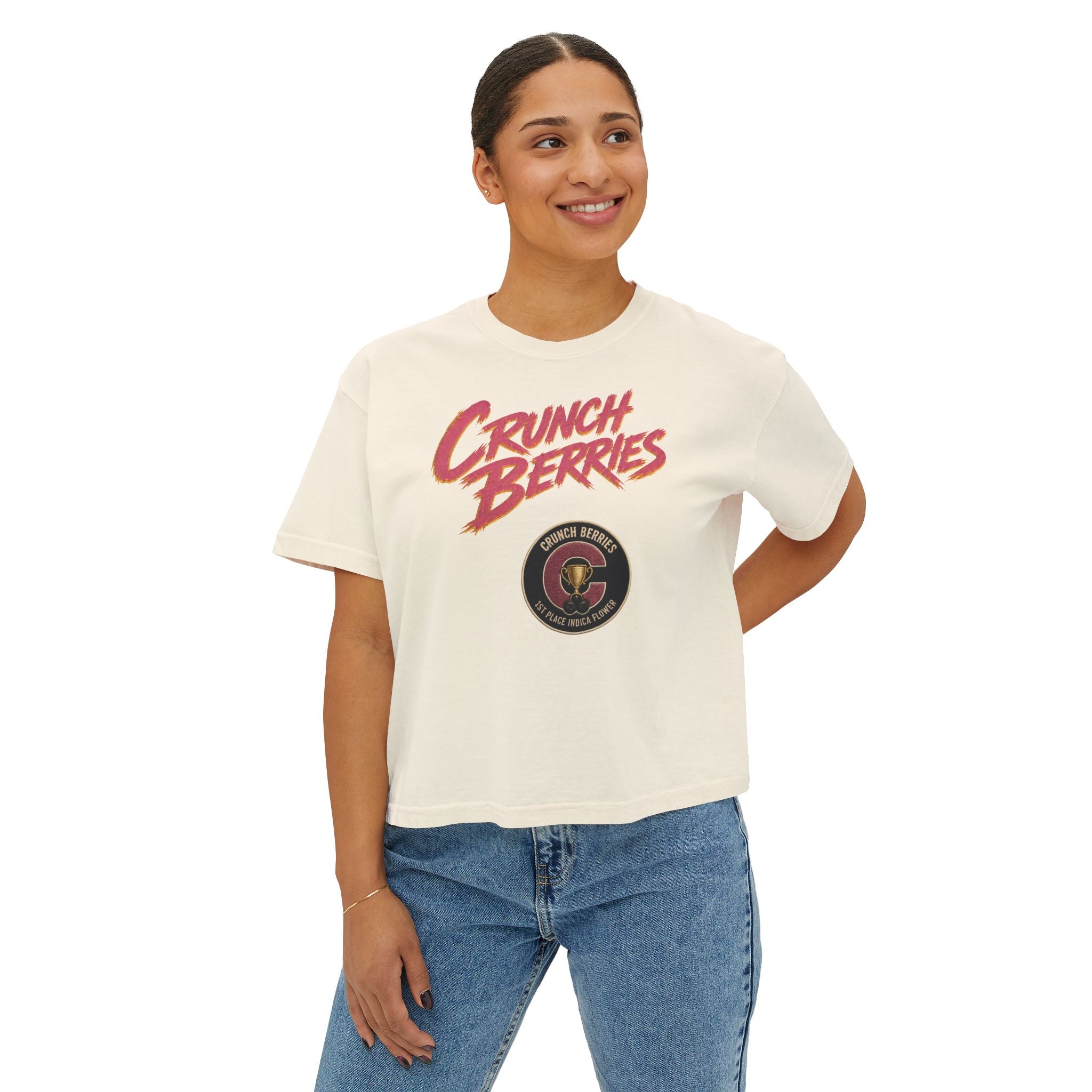 Crunch Berries Tee | Retro Cereal Logo Crop Shirt