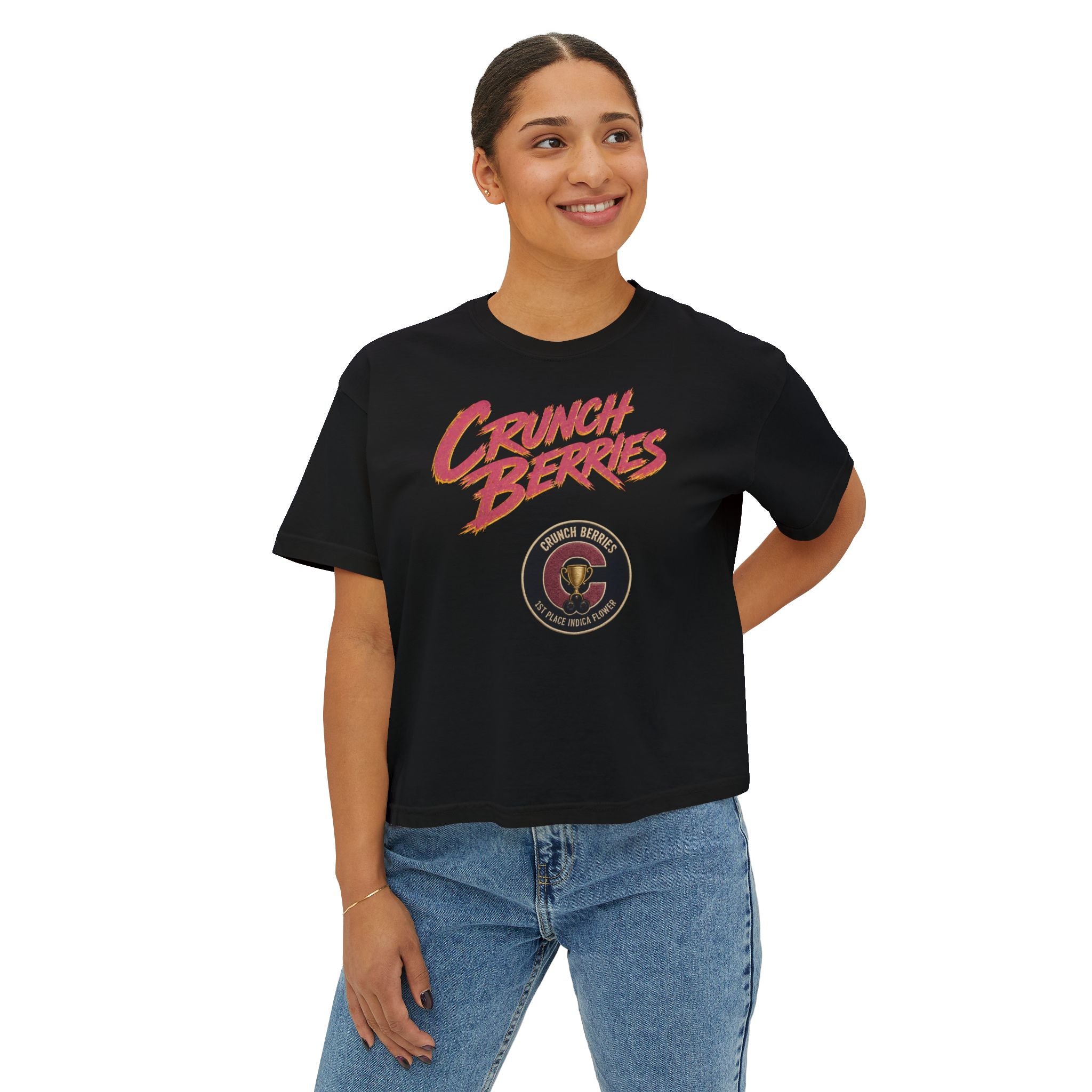 Crunch Berries Tee | Retro Cereal Logo Crop Shirt