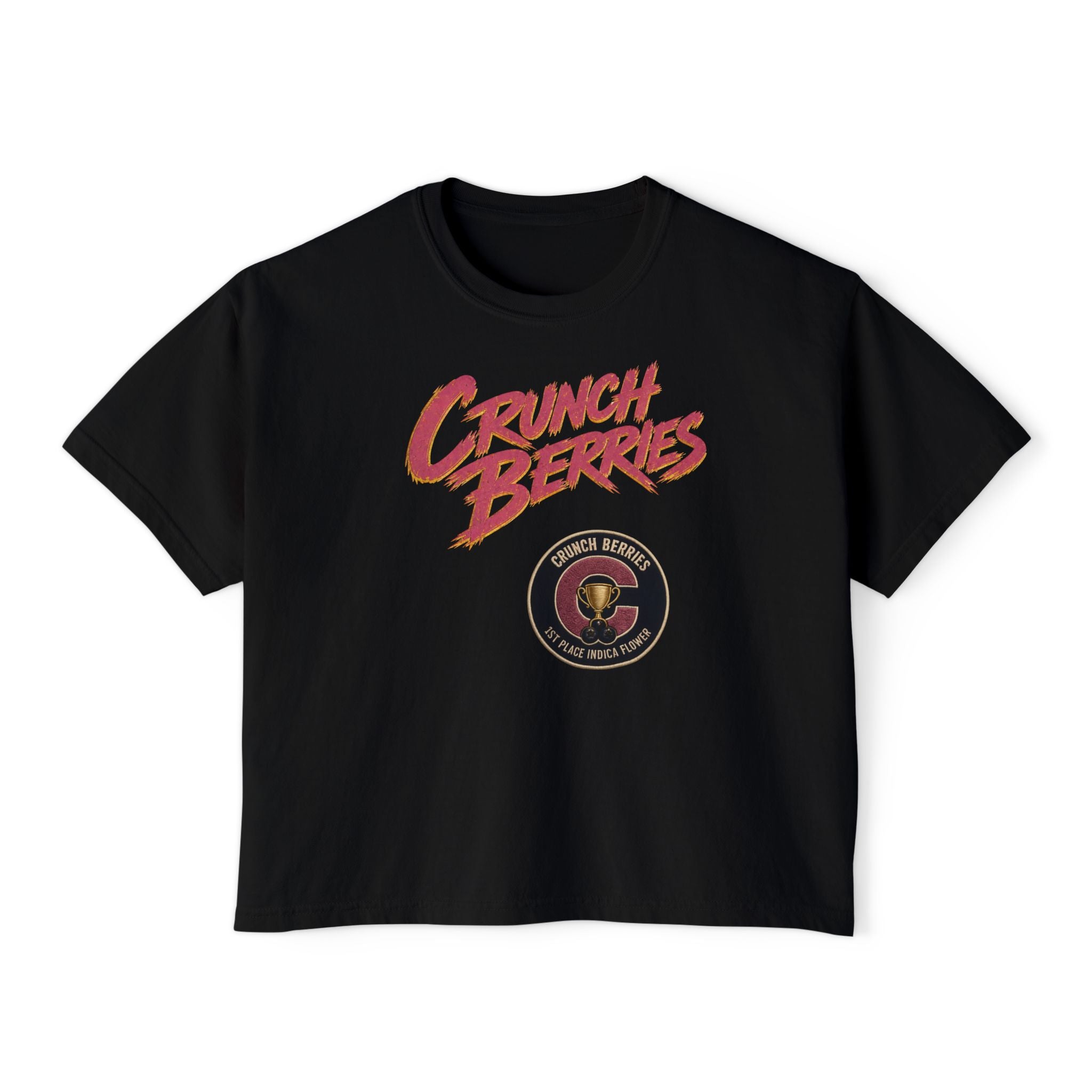 Crunch Berries Tee | Retro Cereal Logo Crop Shirt