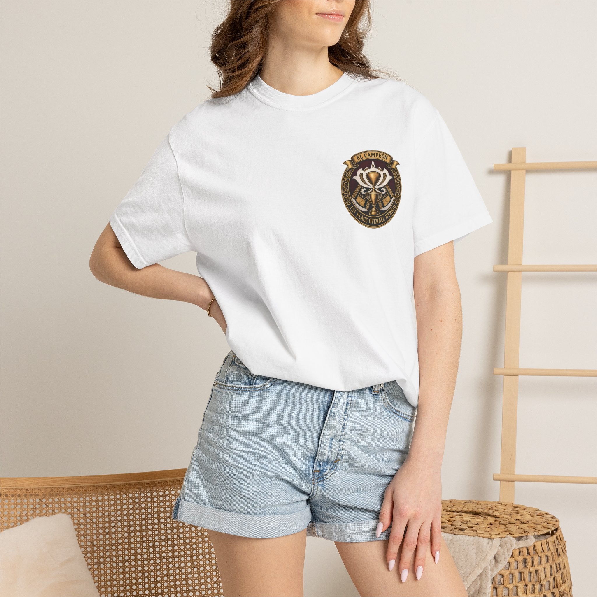 El Campeon Trophy Design T-shirt | Vintage Trophy Emblem, Crest Tee